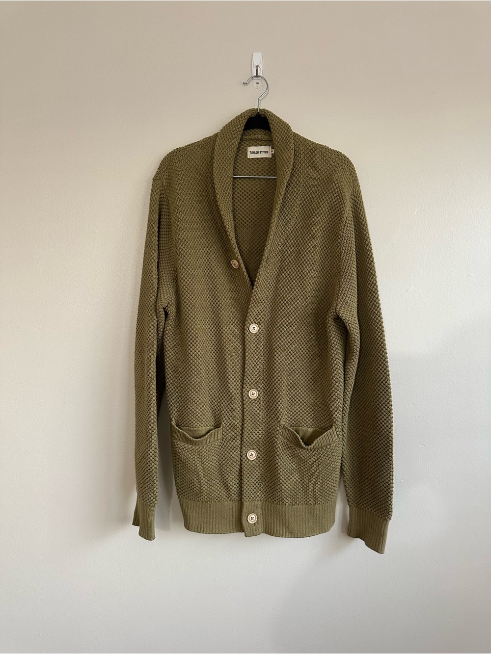 Taylor Stitch Olive The Crawford Knit Cardigan Size 42/L